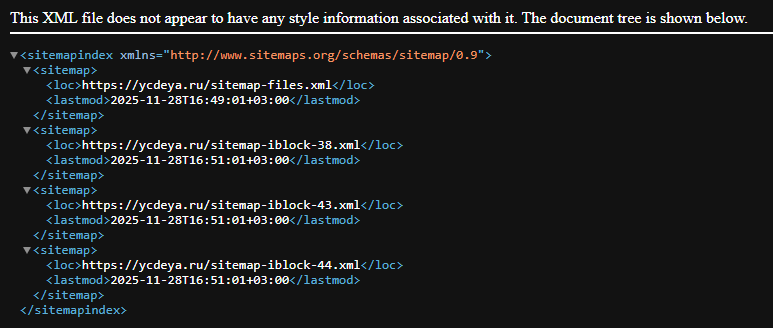 Карта сайта «Deya»