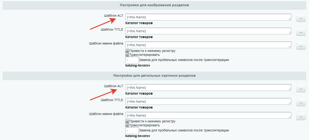 Шаблон атрибута Alt