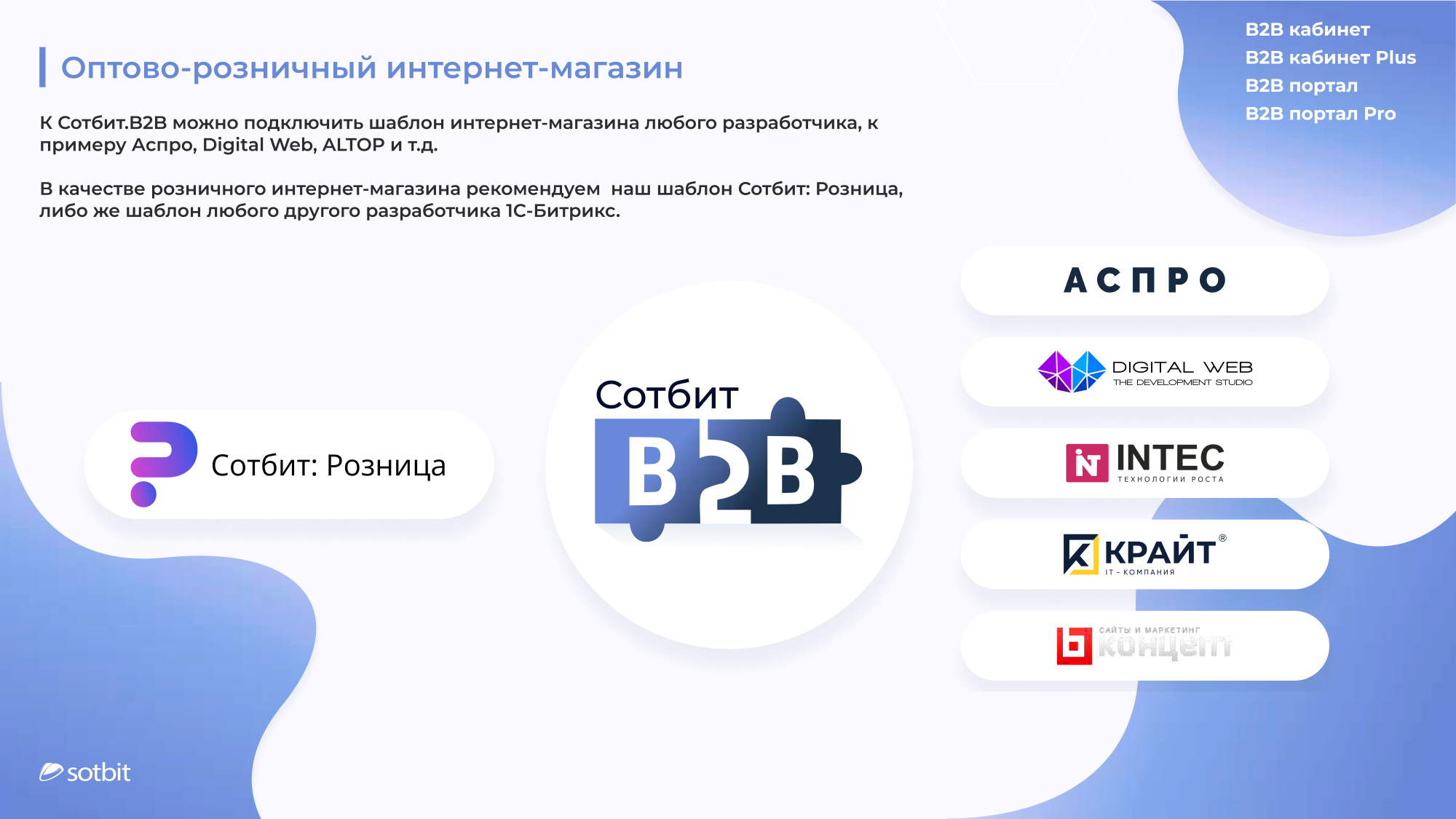 Сотбит: B2B портал – оптовая платформа с личным кабинетом дилера в «АБМ» Сотбит: B2B портал – оптовая платформа с личным кабинетом дилера
